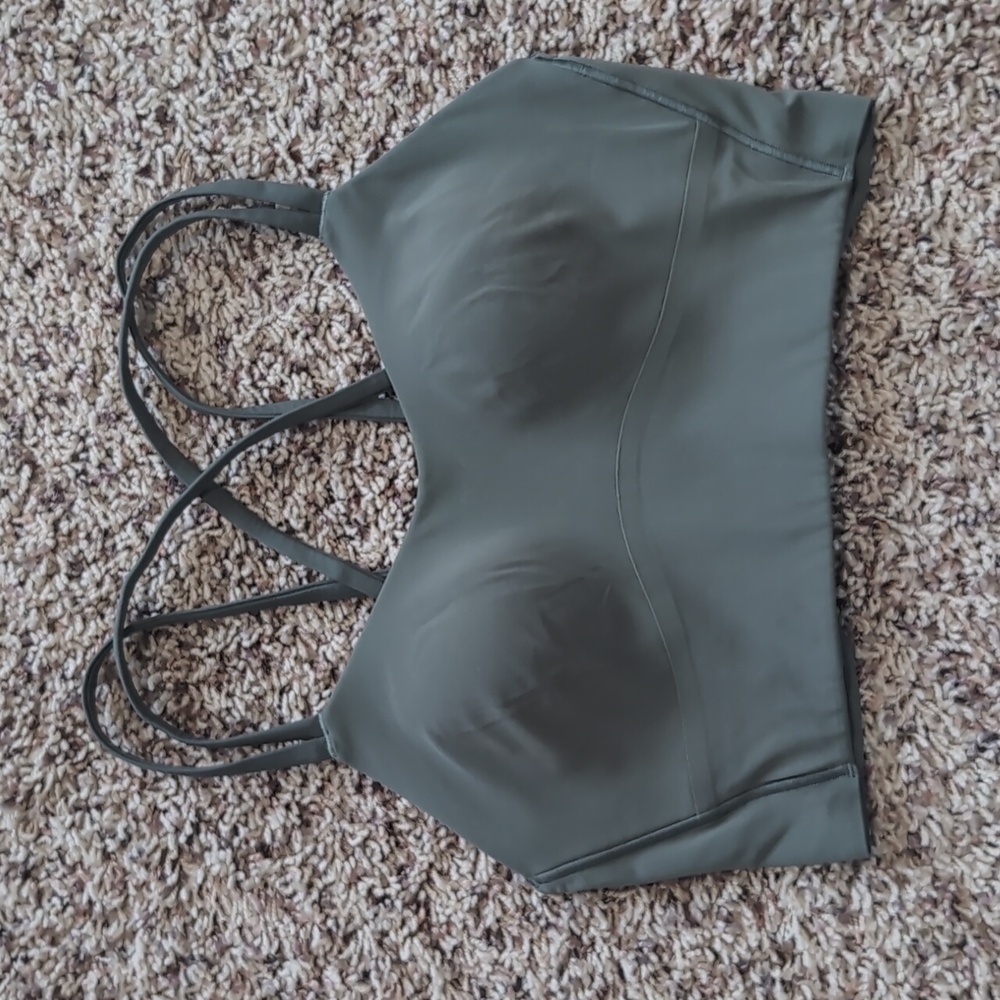 LIKE A CLOUD LONGLINE BRA *LIGHT SUPPORT, B/C CUP in Grey Sage Size: 6